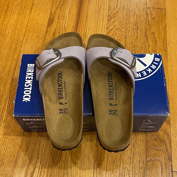 New Birkenstock Madrid Big Buckle Purple Fog Sandal Size 38 - Picture 4 of 7